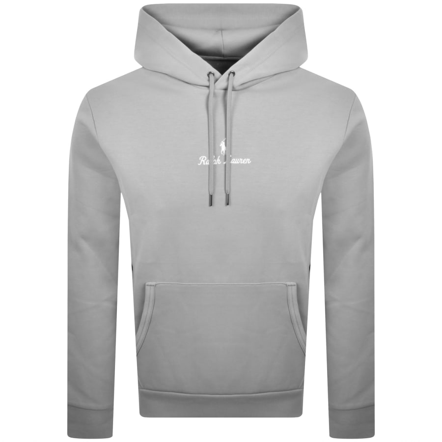 Image number 1 for Ralph Lauren Logo Hoodie Soft Grey