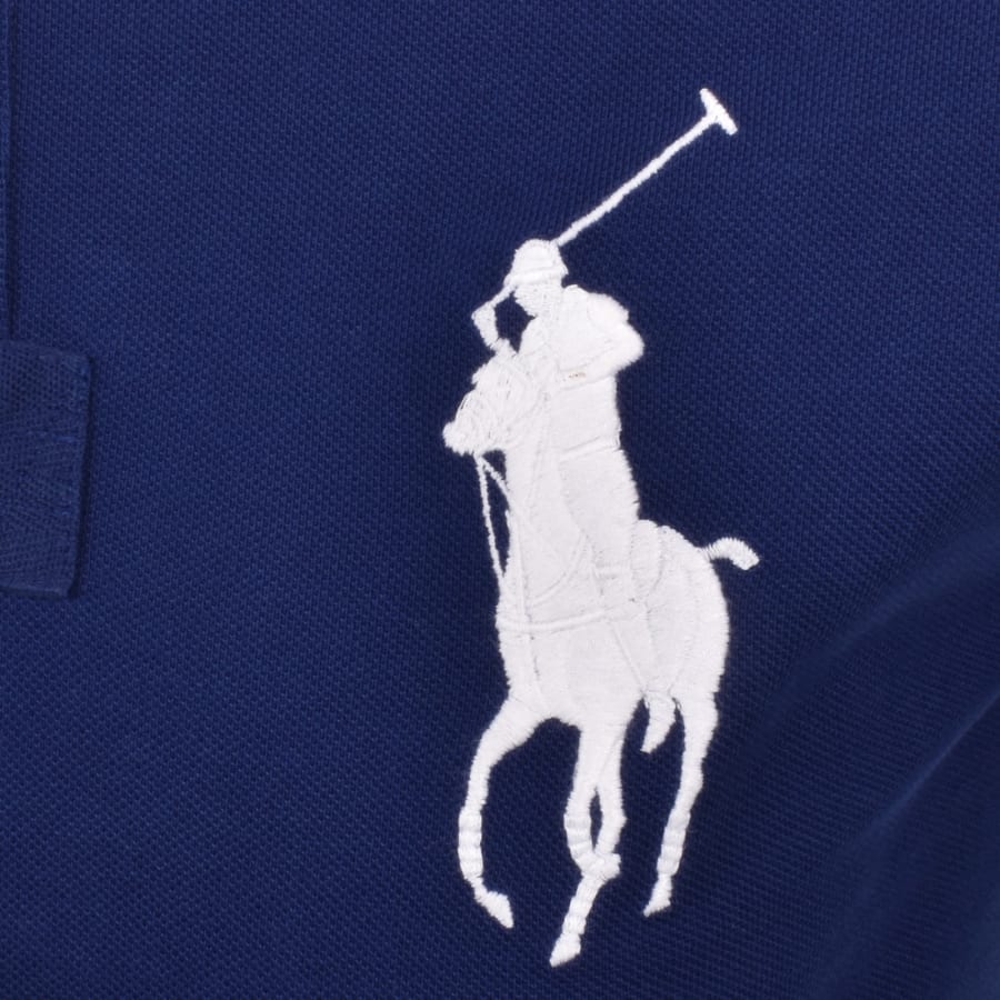 Image number 4 for Ralph Lauren Custom Slim Polo T Shirt Blue