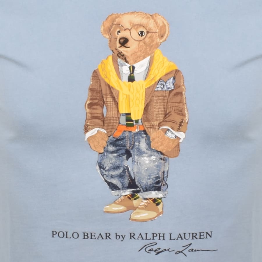 Image number 3 for Ralph Lauren Heriatge Bear T Shirt Blue