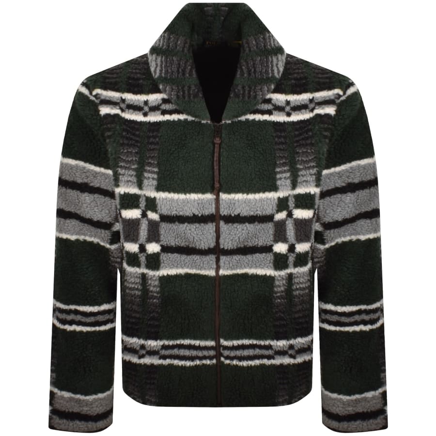 Image number 2 for Ralph Lauren Fleece Jacket Green