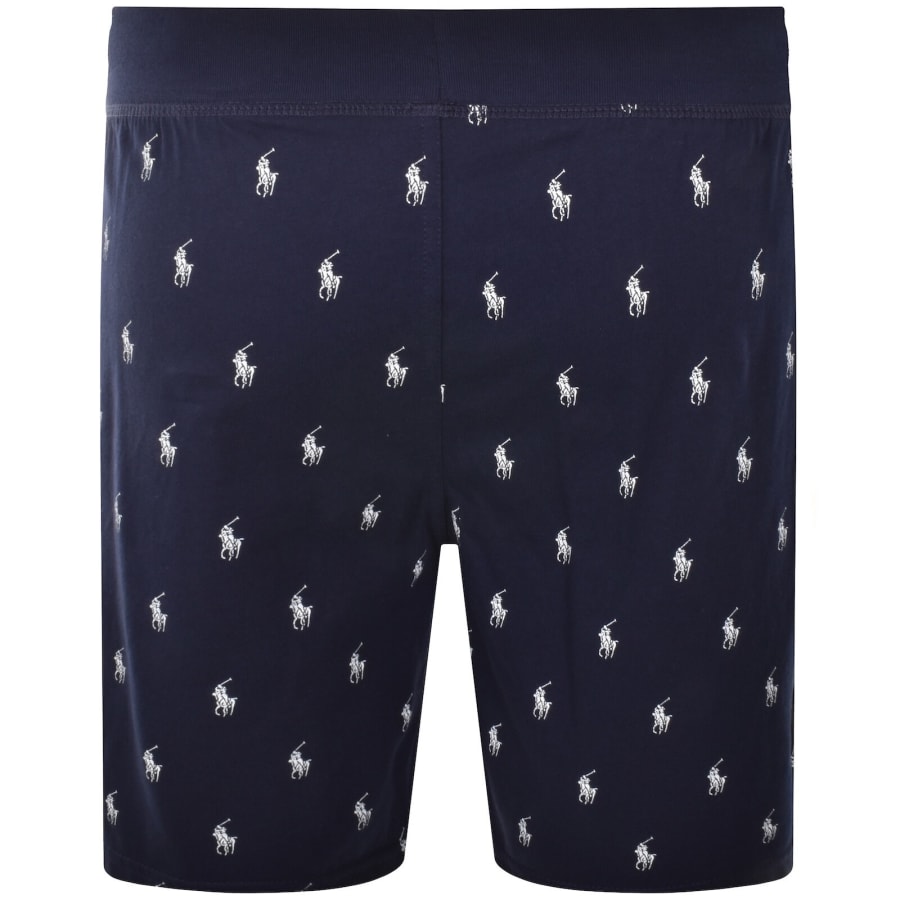Image number 2 for Ralph Lauren Patterned Lounge Shorts Navy