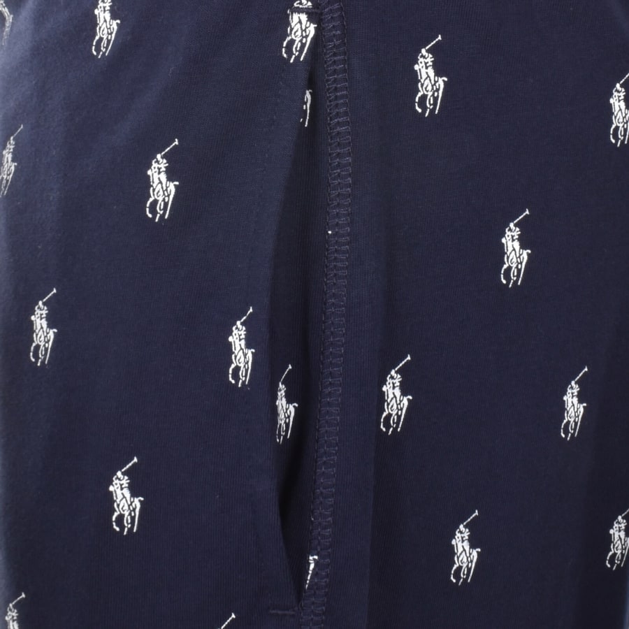 Image number 5 for Ralph Lauren Patterned Lounge Shorts Navy
