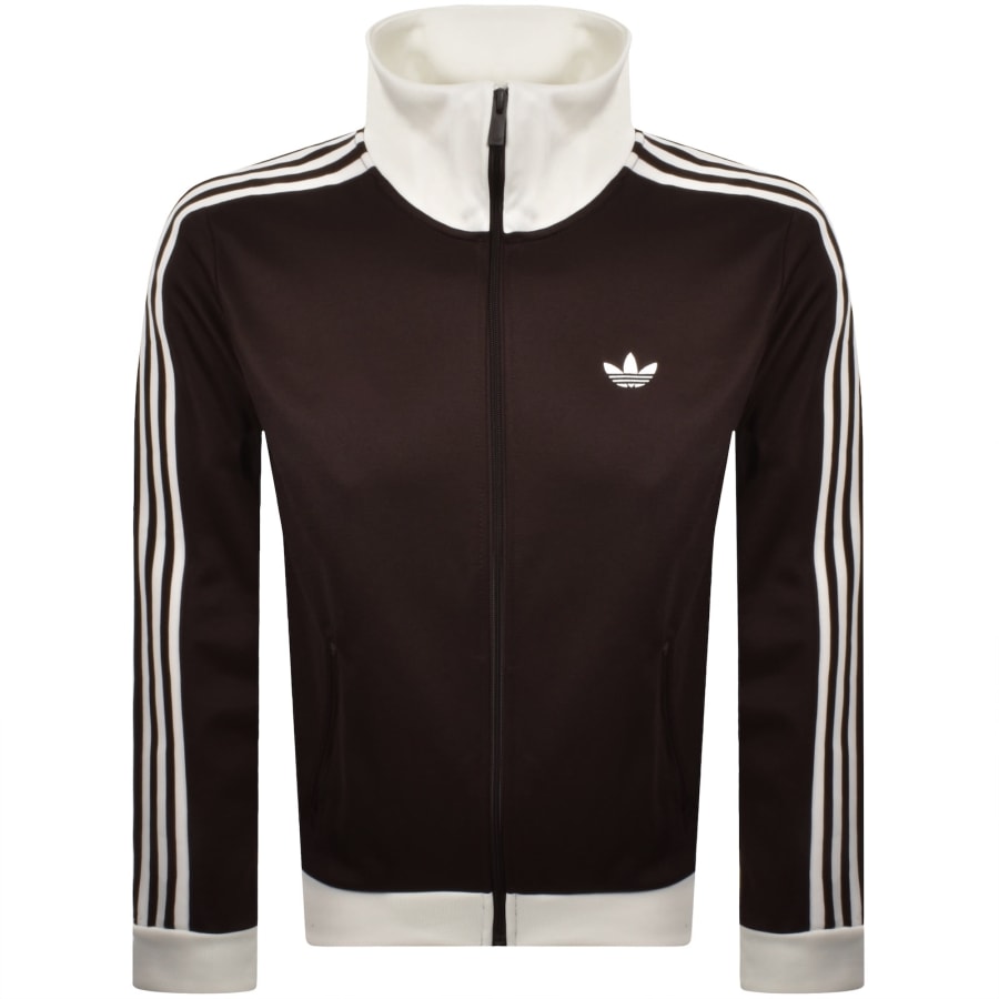 Image number 1 for adidas Originals Three Stripes Track Top Brown