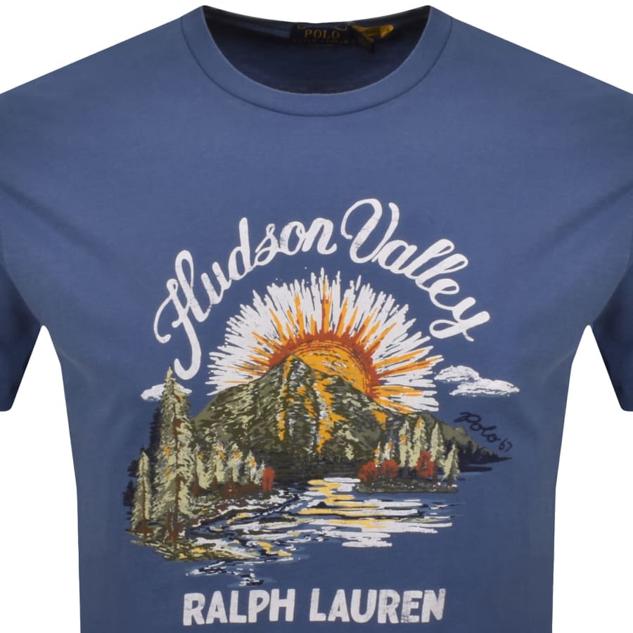 Image number 2 for Ralph Lauren Graphic T Shirt Blue