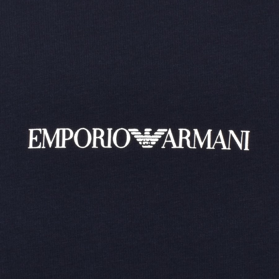 Image number 3 for Emporio Armani 2 Pack Logo T Shirts Navy