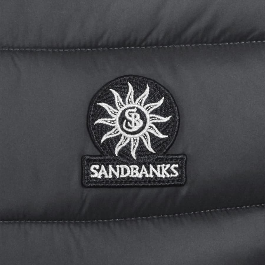 Image number 3 for Sandbanks Hooded Puffer Gilet Grey