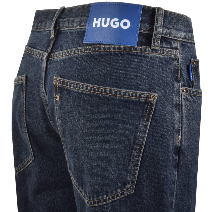 Image number 4 for HUGO Blue Straight Fit Jonah Jeans Navy