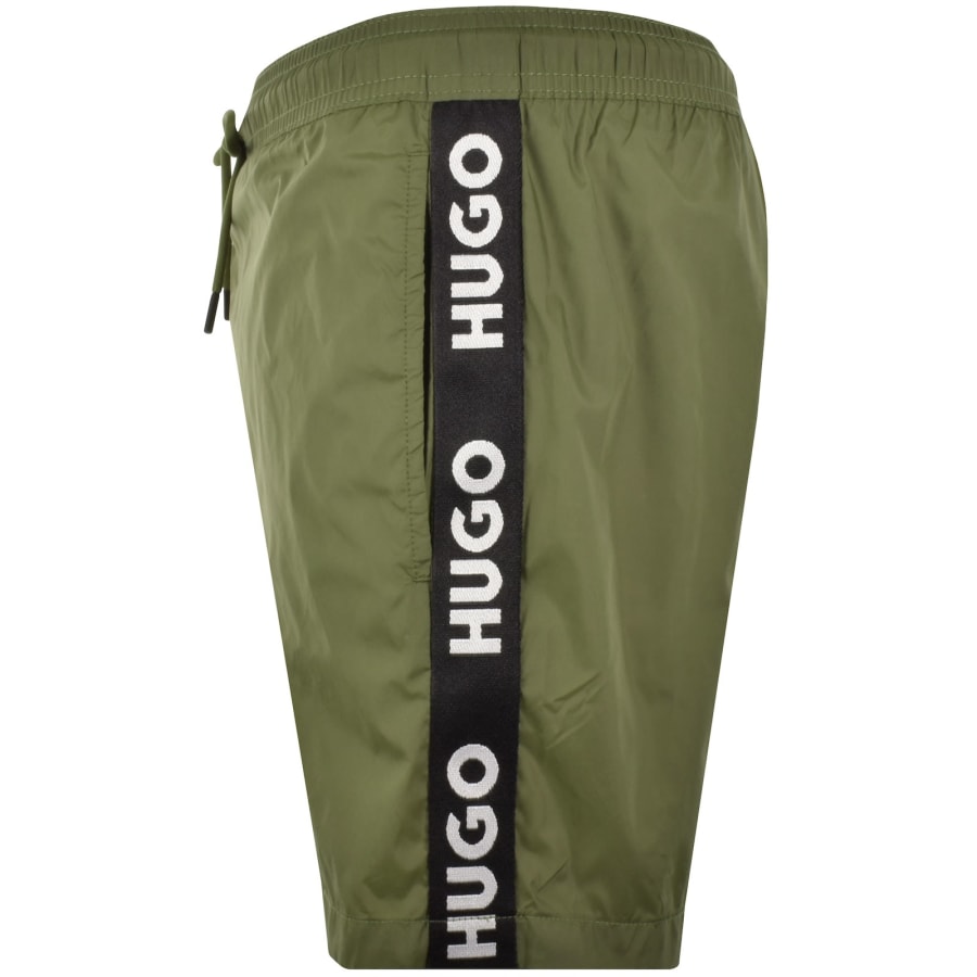 Image number 3 for HUGO Fab Swim Shorts Dark Green