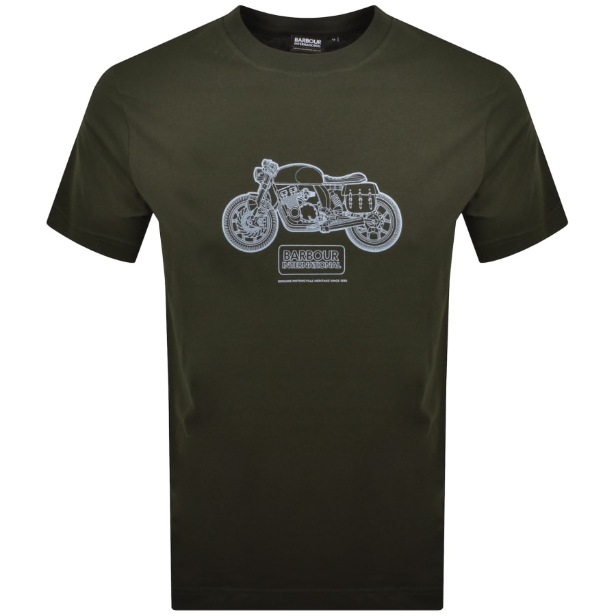 Image number 1 for Barbour International Logo T Shirt Green
