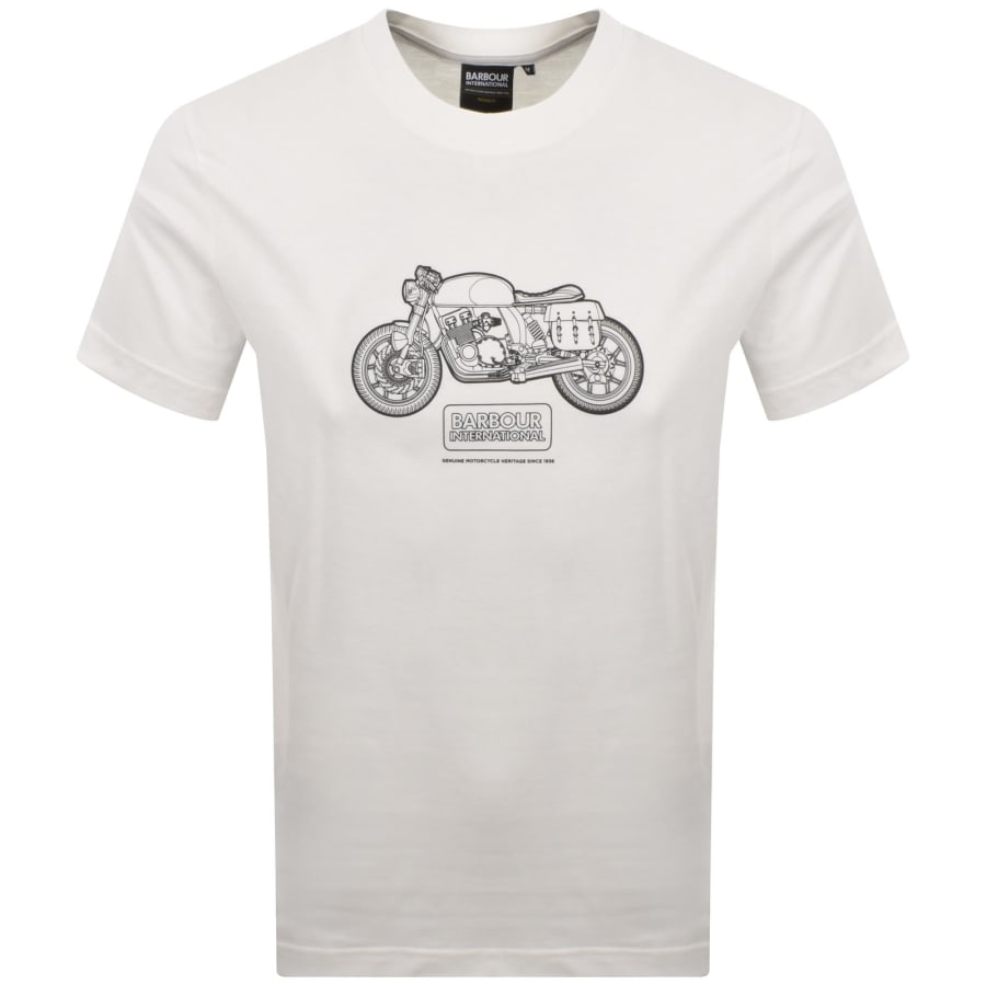 Image number 1 for Barbour International Logo T Shirt White