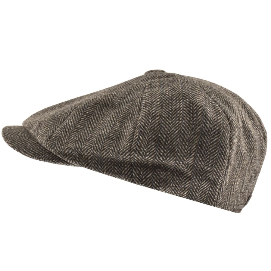 Image number 1 for Barbour Fyne Tweed Bakerboy Hat Brown
