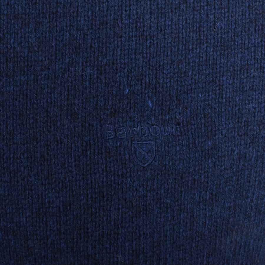 Image number 3 for Barbour Grangetown Merino Knit Jumper Blue