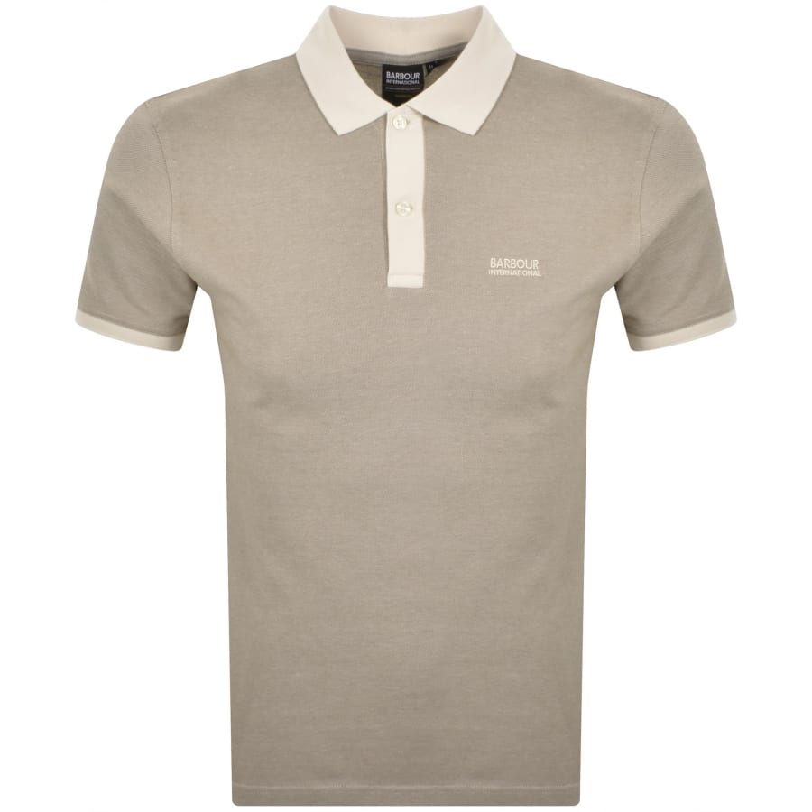 Image number 1 for Barbour International Morley Oxford Polo Beige
