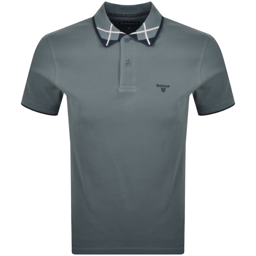 Image number 1 for Barbour Brodie Tailored Polo T Shirt Blue