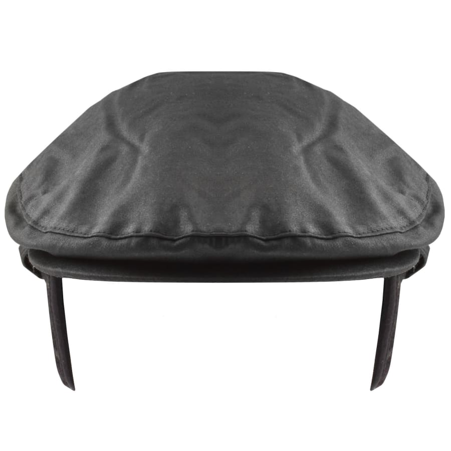 Image number 2 for Barbour Cheviot Wax Flat Cap Black