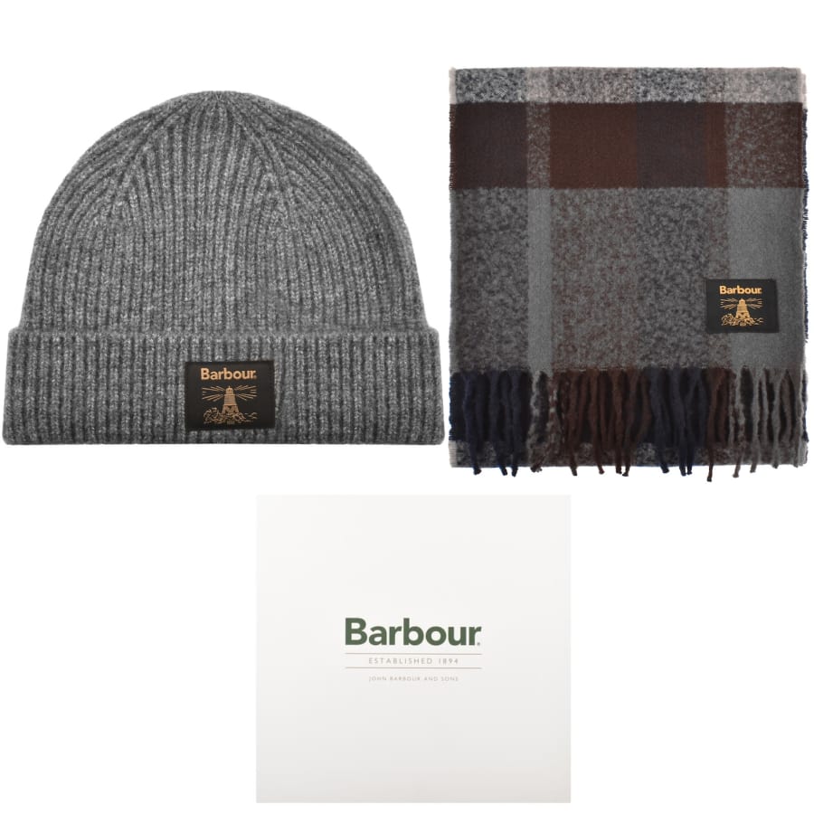 Image number 1 for Barbour Westerdale Beanie And Scarf Gift Set