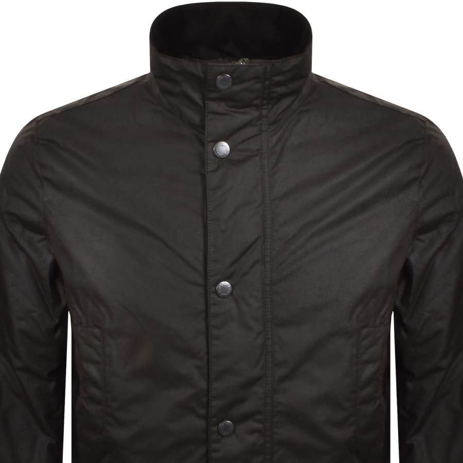 Image number 2 for Barbour Modern Border Waxed Jacket Brown