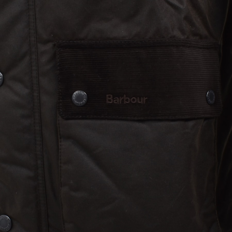 Image number 3 for Barbour Modern Border Waxed Jacket Brown