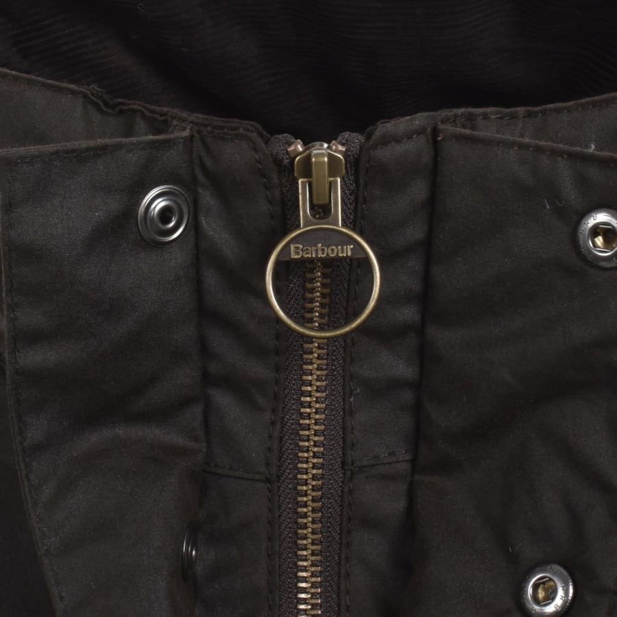 Image number 5 for Barbour Modern Border Waxed Jacket Brown