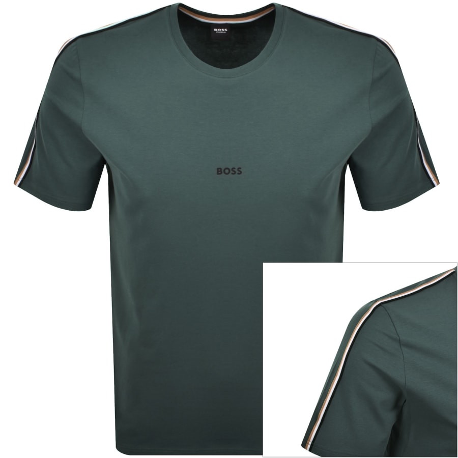 Image number 1 for BOSS Unique T Shirt Dark Green
