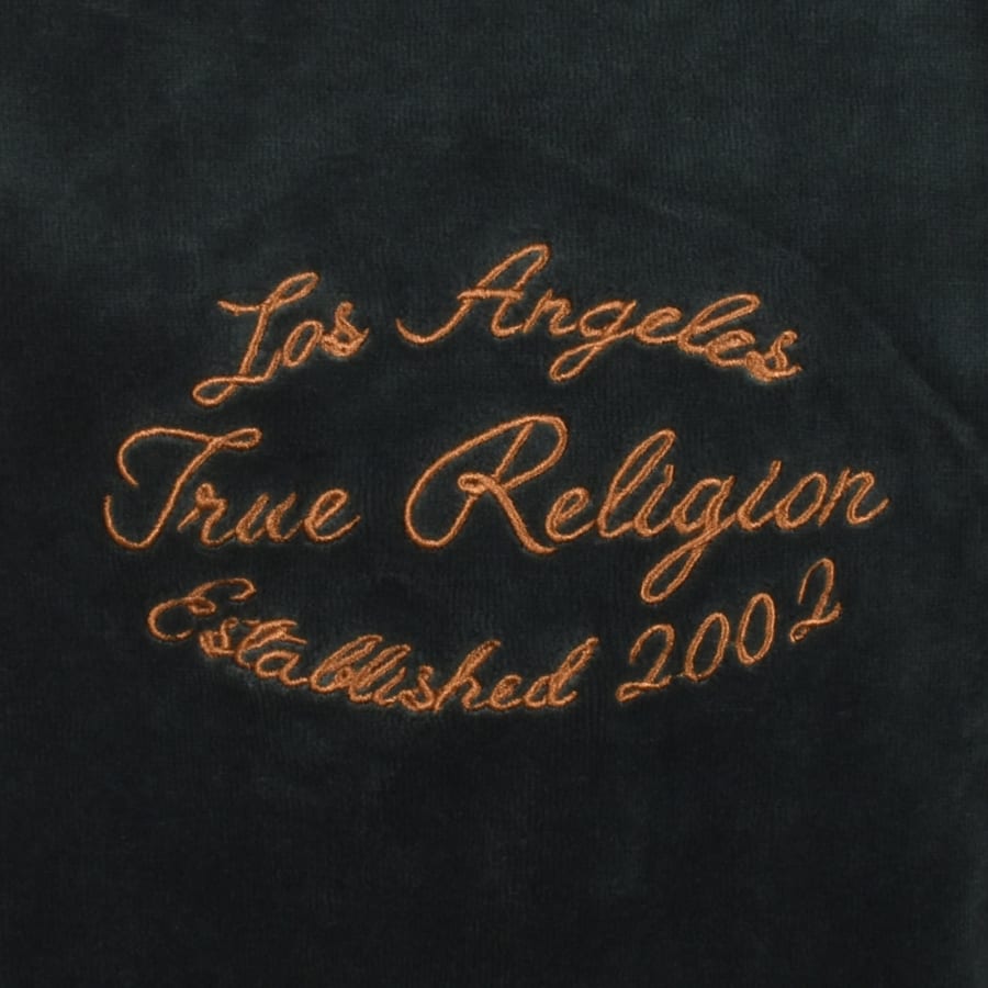 Image number 2 for True Religion Velour Track Jacket Green