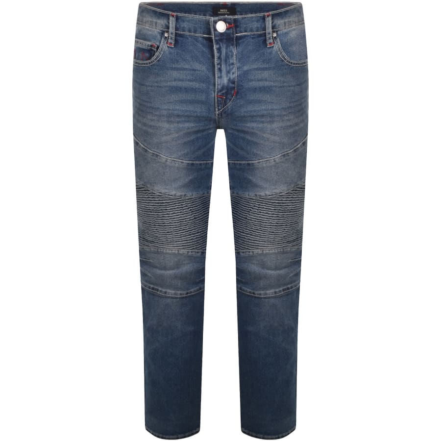 Image number 2 for True Religion Rocco Moto Denim Jeans Blue