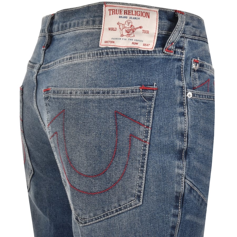 Image number 4 for True Religion Rocco Moto Denim Jeans Blue