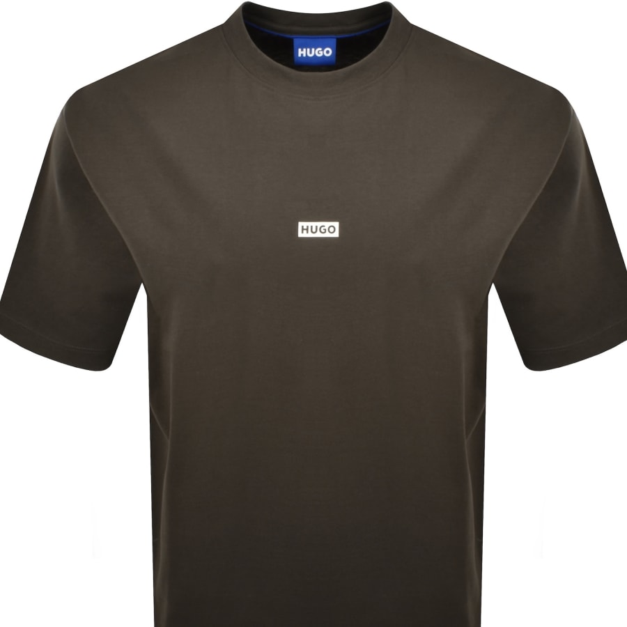 Image number 3 for HUGO Blue Nalono T Shirt Dark Brown