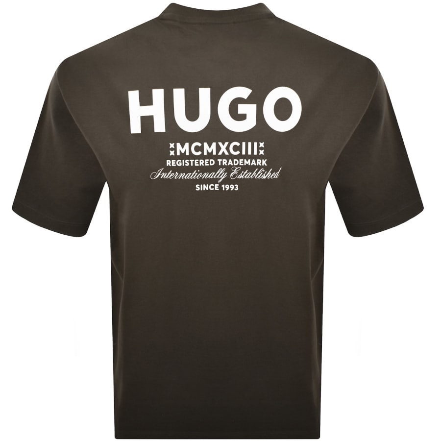 Image number 5 for HUGO Blue Nalono T Shirt Dark Brown
