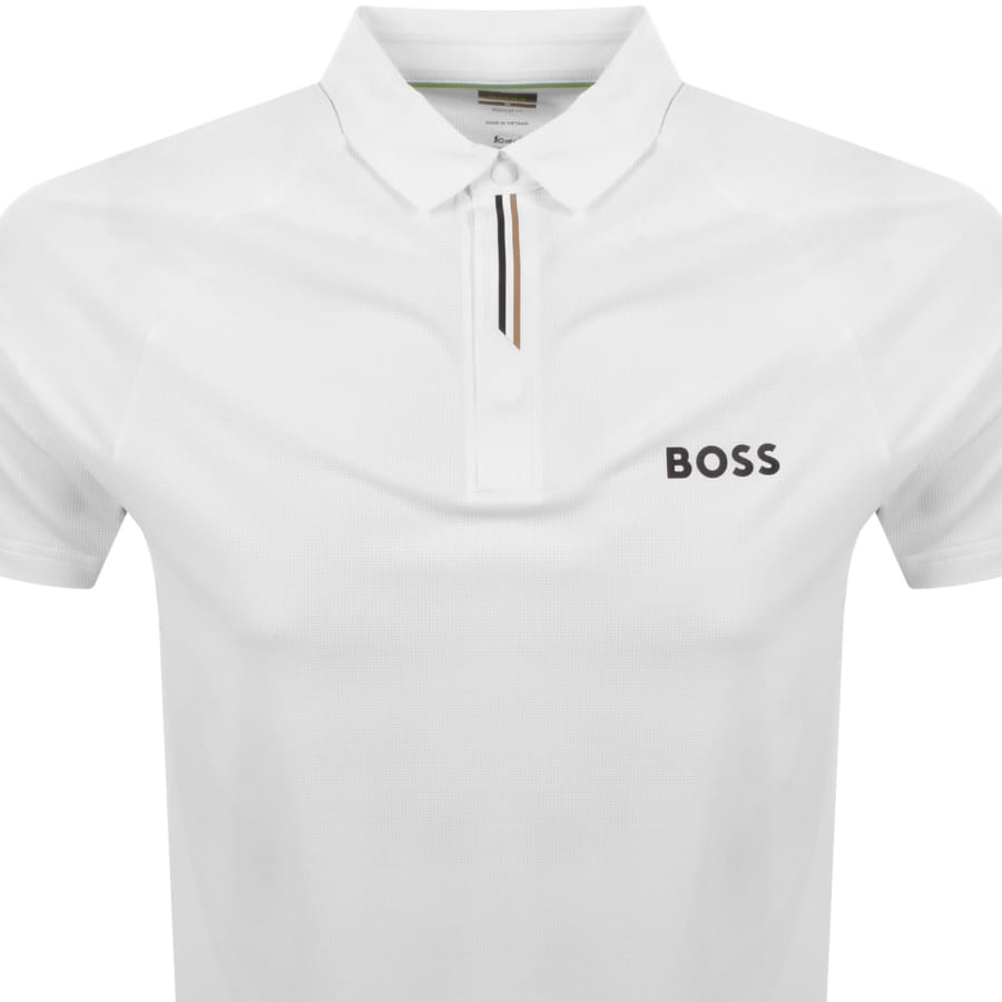 Image number 2 for BOSS Paddy Tech Polo T Shirt White
