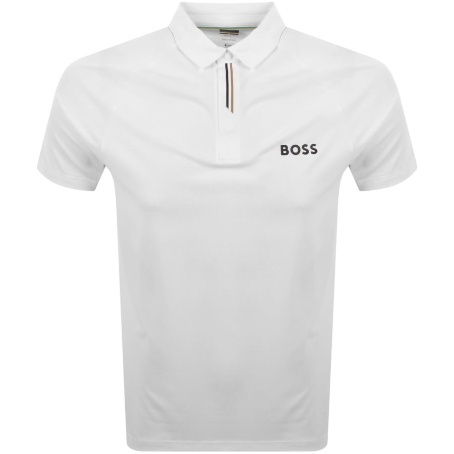 Image number 1 for BOSS Paddy Tech Polo T Shirt White