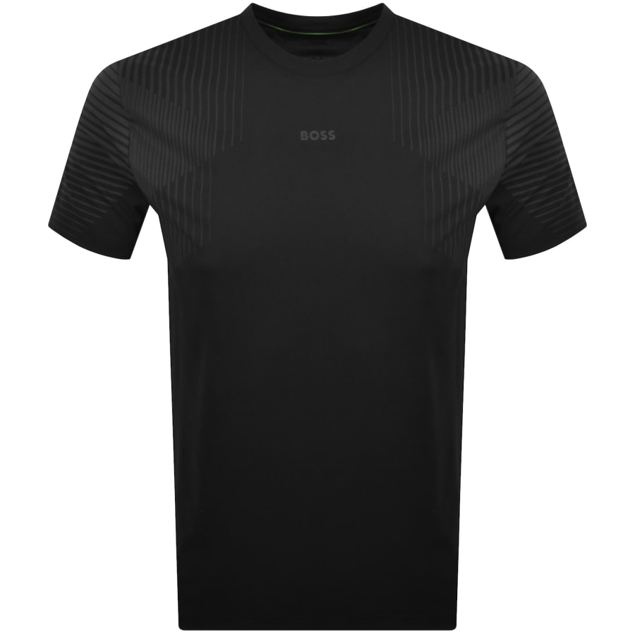 Image number 1 for BOSS Active Push Slim Fit T Shirt Black