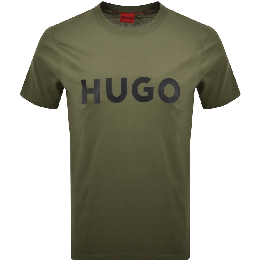 Image number 1 for HUGO Dulivio Crew Neck T Shirt Green