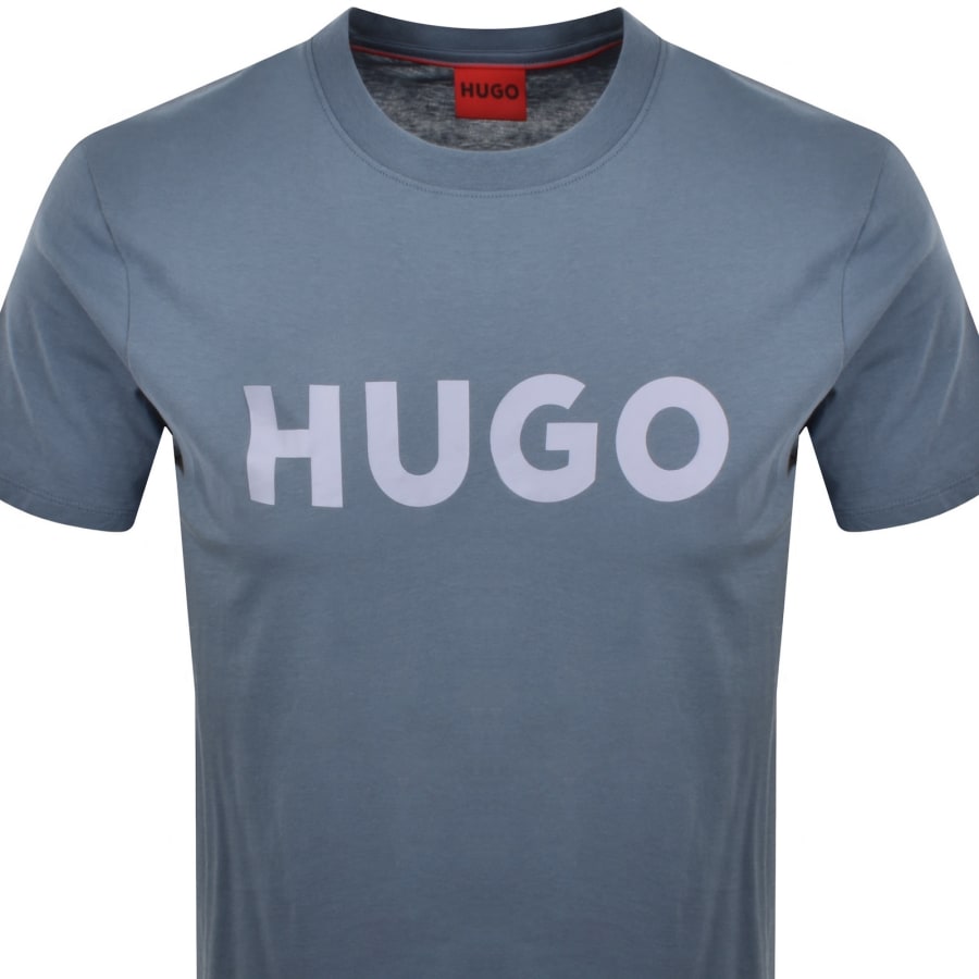Image number 2 for HUGO Dulivio Crew Neck T Shirt Blue