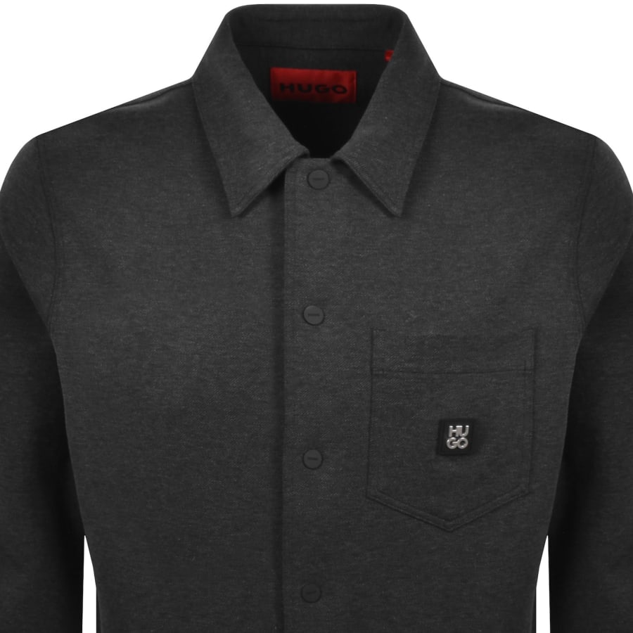 Image number 2 for HUGO Enaso Overshirt Jacket Medium Grey