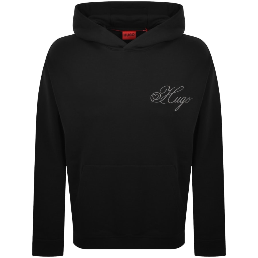 Image number 1 for HUGO Dalento Hoodie Black
