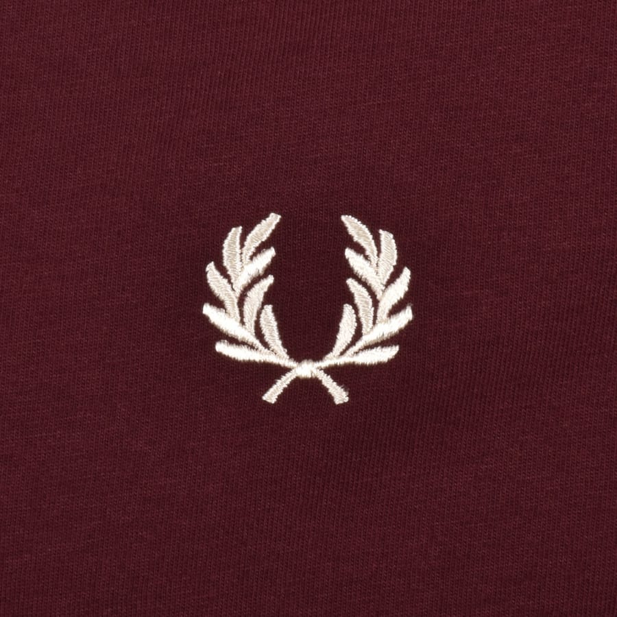 Image number 3 for Fred Perry Twin Tipped T Shirt Burgundy