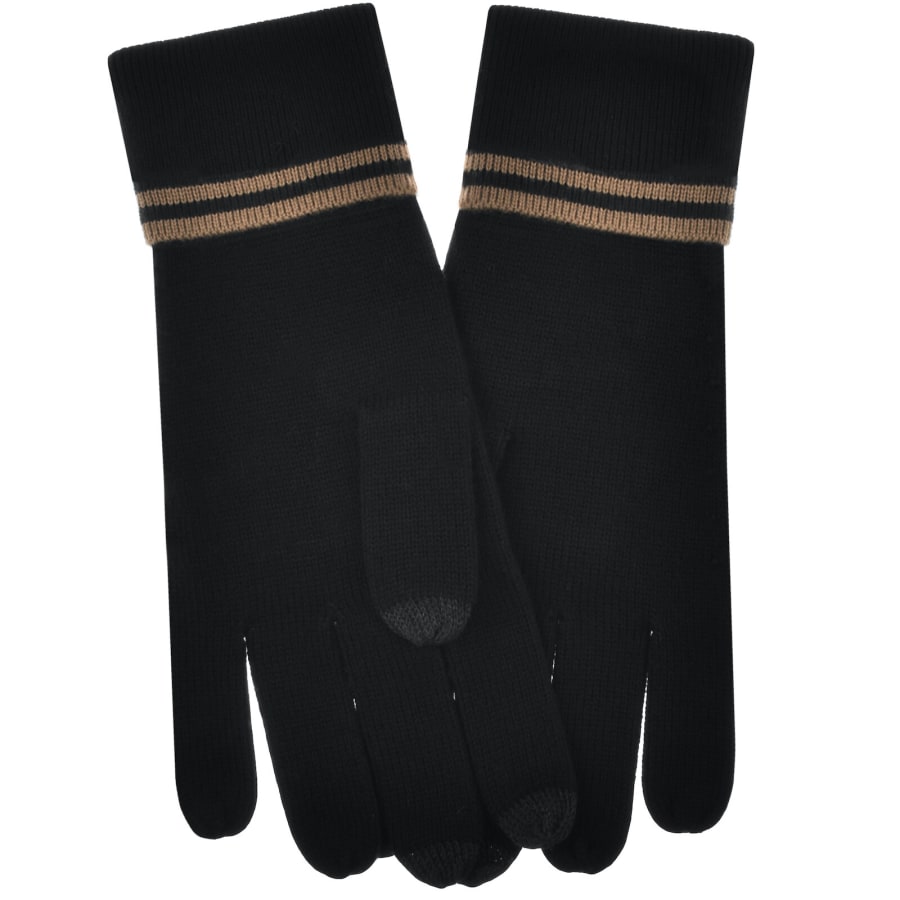 Image number 2 for Fred Perry Merino Wool Gloves Black
