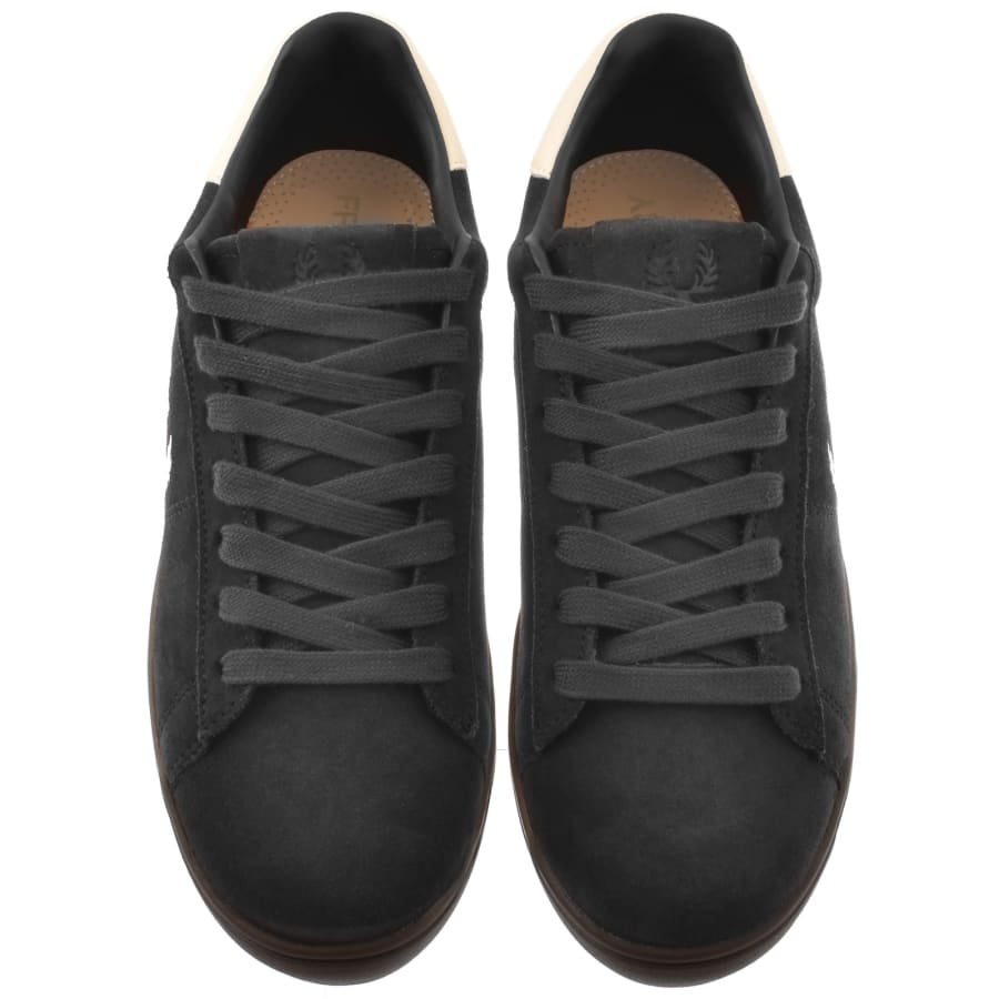 Image number 3 for Fred Perry Spencer Suede Trainers Grey