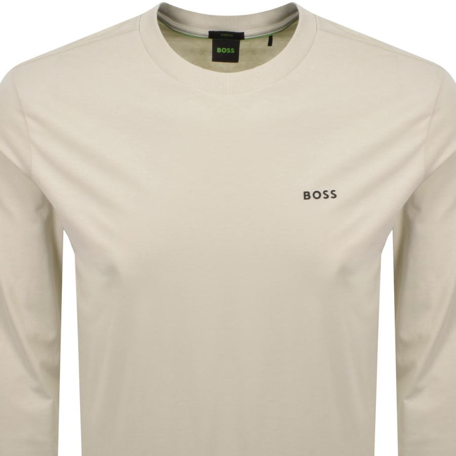 Image number 2 for BOSS Long Sleeved T Shirt Cream