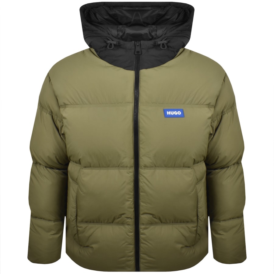 Image number 1 for HUGO Blue Bodo Puffer Jacket Green