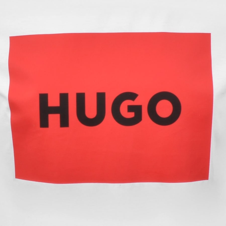 Image number 3 for HUGO Dulive Crew Neck T Shirt White
