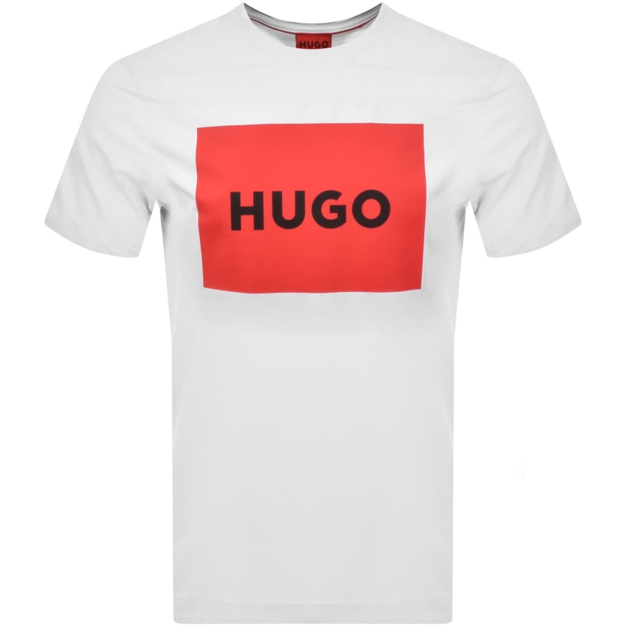 Image number 1 for HUGO Dulive Crew Neck T Shirt White