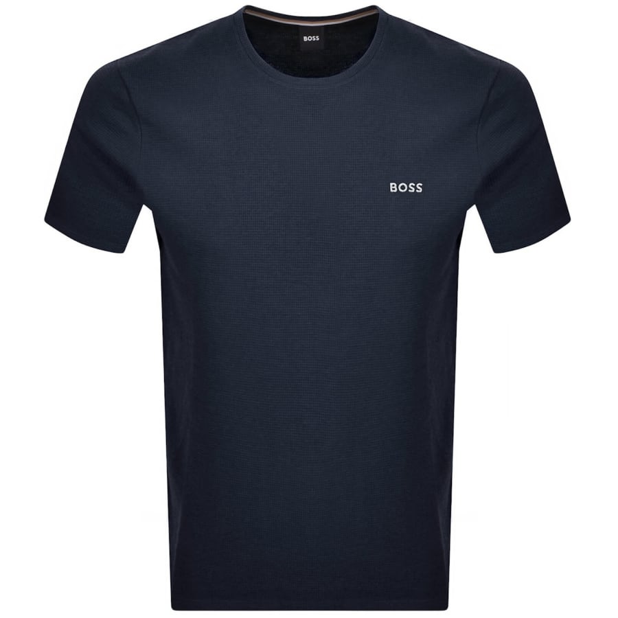 Image number 2 for BOSS Waffle Long Set Navy