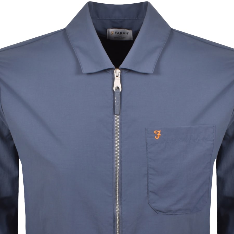 Image number 2 for Farah Fintoni Overshirt Blue