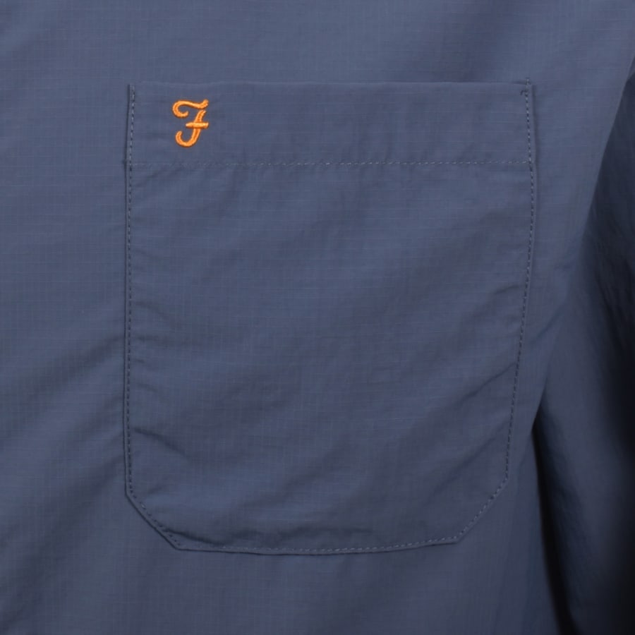 Image number 3 for Farah Fintoni Overshirt Blue