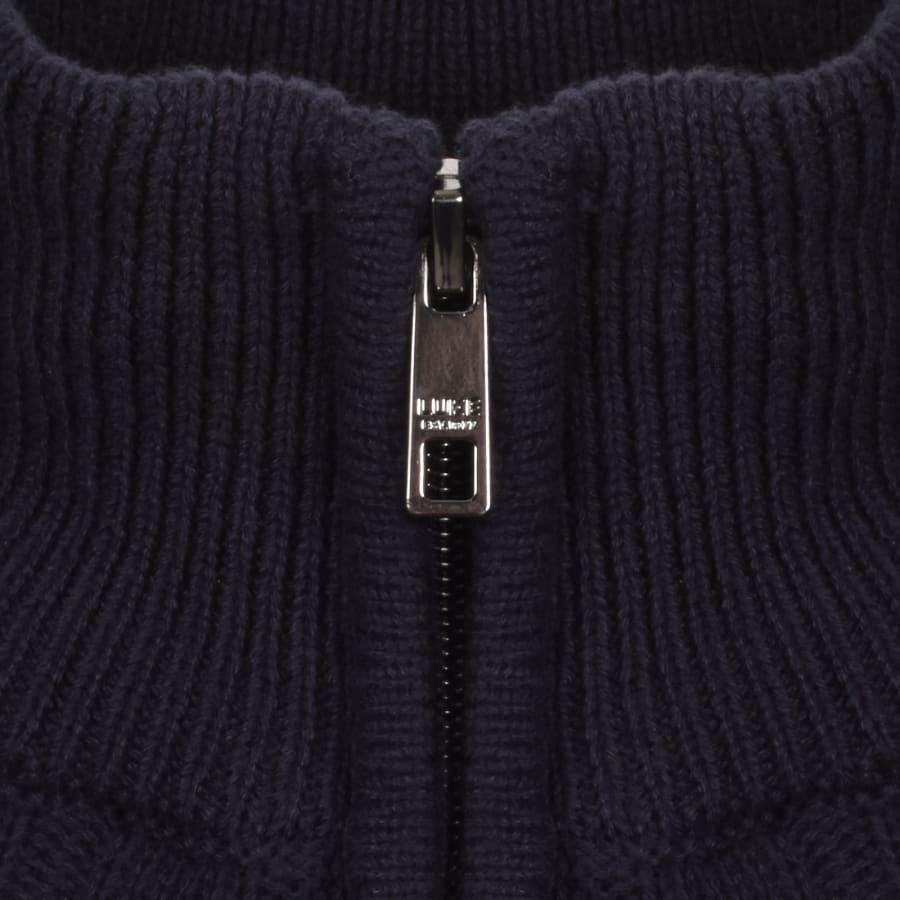 Image number 4 for Luke 1977 Merton Funnel Knit Jumper Navy