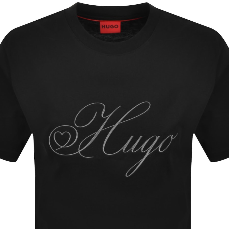 Image number 2 for HUGO Dalent Crew Neck T Shirt Black