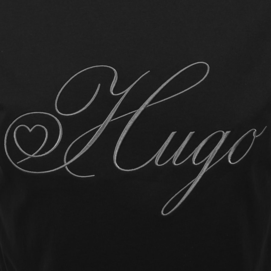 Image number 3 for HUGO Dalent Crew Neck T Shirt Black