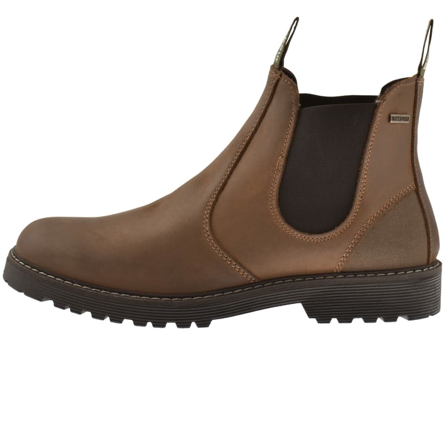 Image number 1 for Barbour Patton Chelsea Boots Teak Brown